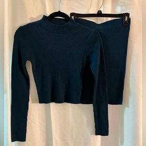 Brave Soul knit sweater top & skirt - size M